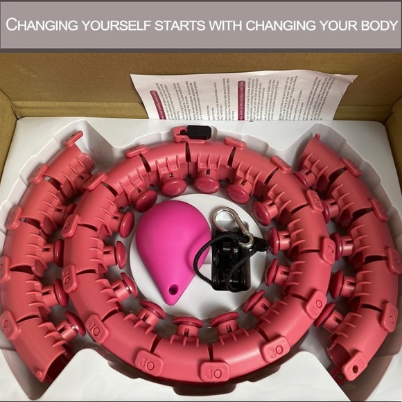 Smart Weighted Hula Hoops for Adults & Kids 24 Detachable Knots, 3 lb new - Picture 2 of 2